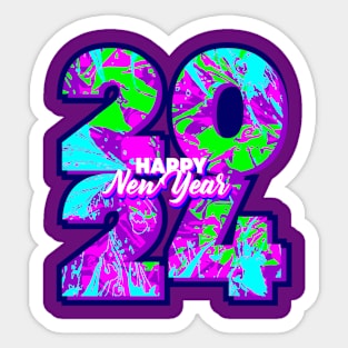 Visionary 2024: Embrace the Future with Vibrant Designs!" Sticker